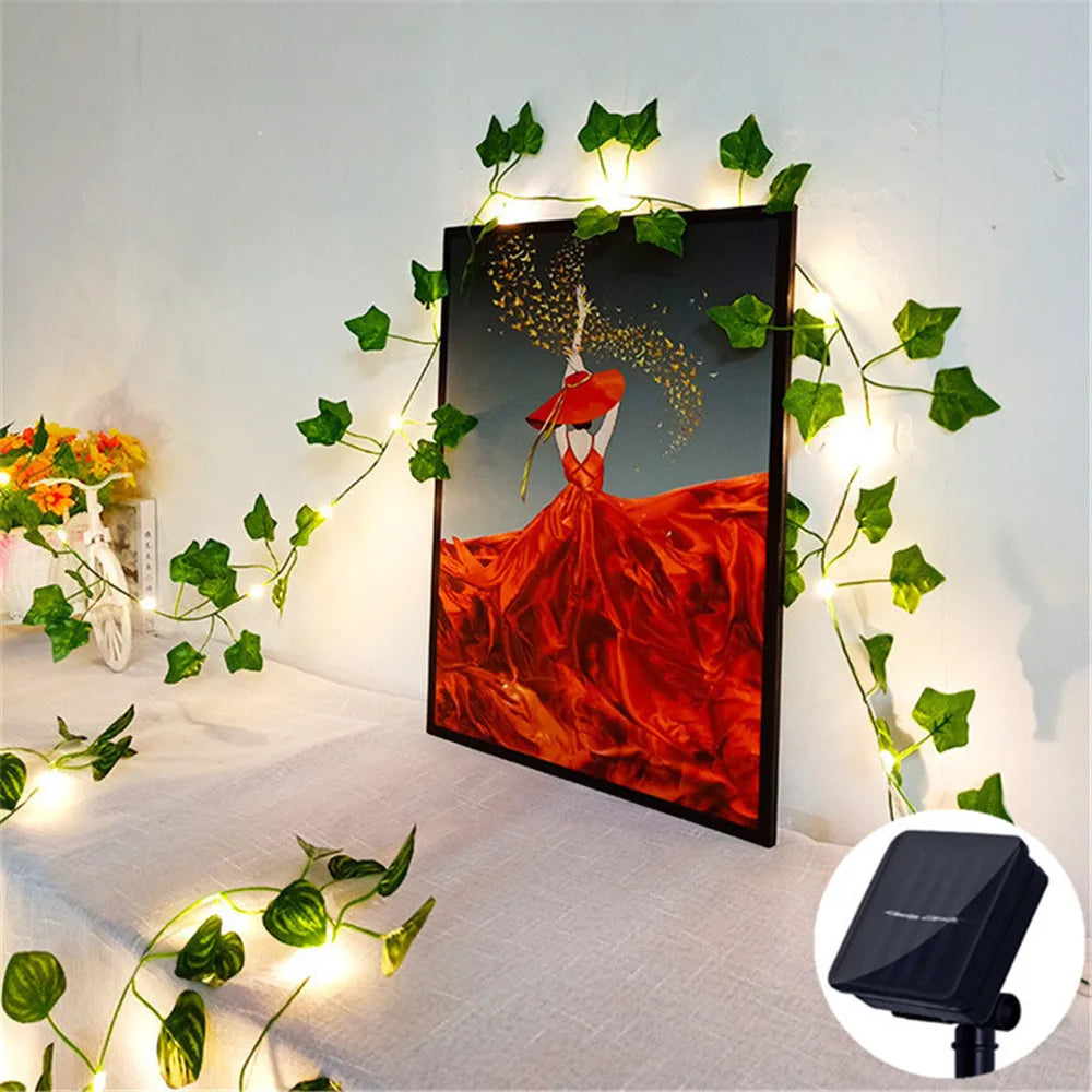 Outdoor Solar String Lights Warm White Garden Decor - Halri