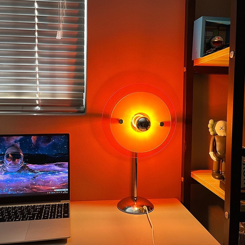 Colorful Rainbow Glass Desk Lamp