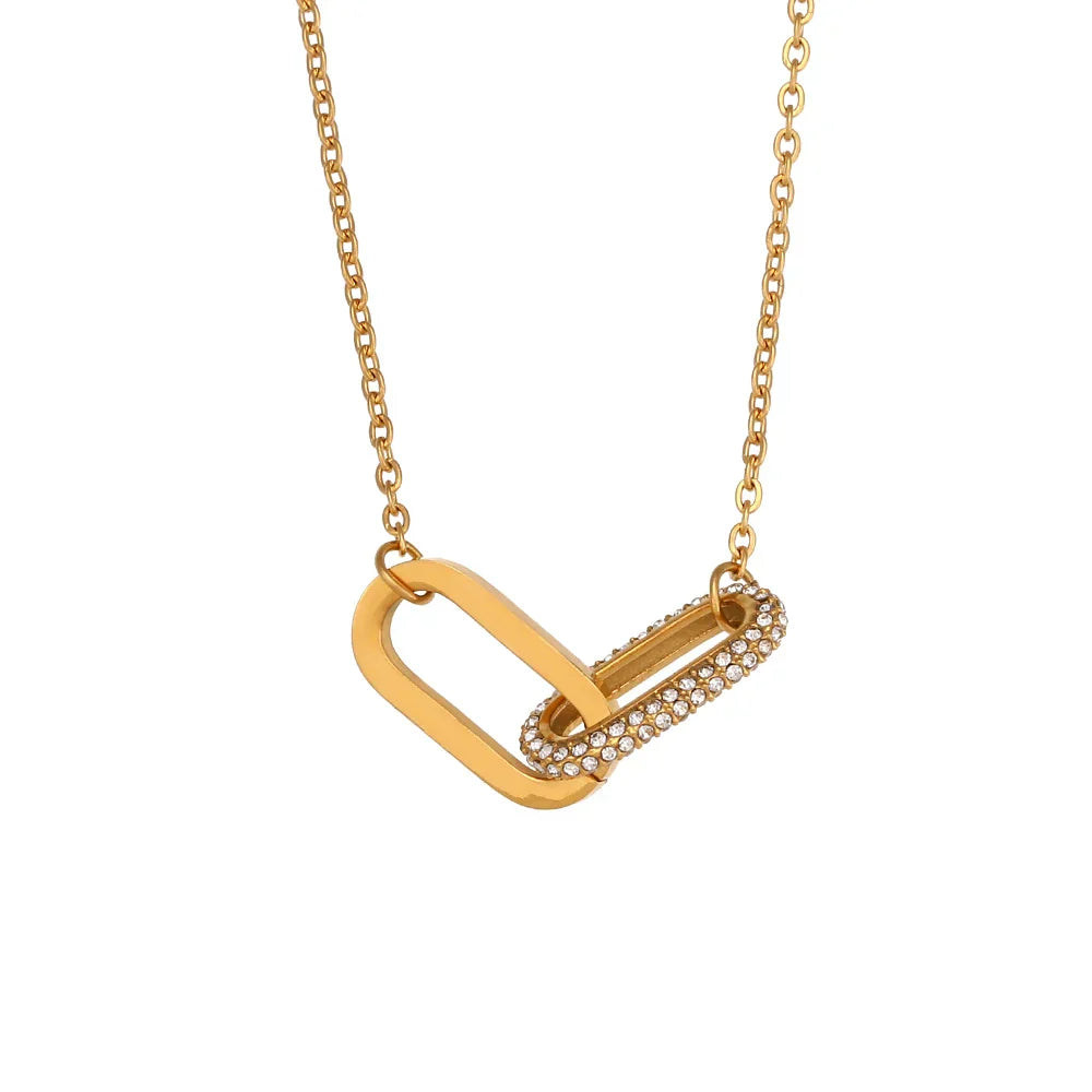 Elegant Paper Clip Chain Heart Necklace - Halri