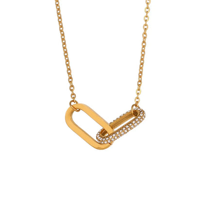 Elegant Paper Clip Chain Heart Necklace - Halri