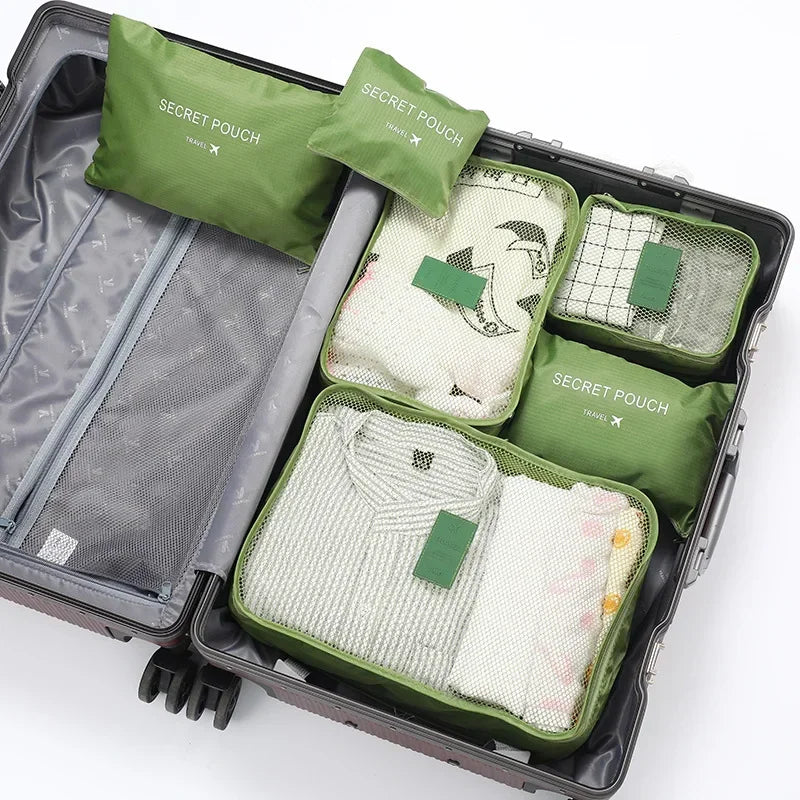 Practical Travel Bag Organizer Kit 6-Piece Waterproof Set