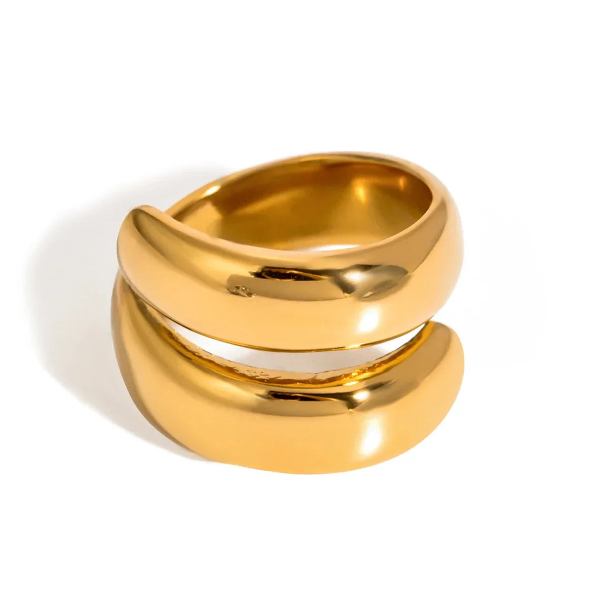 Simple 18k Gold Flat Band Ring - Halri