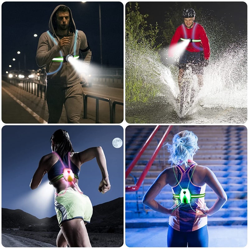 Bright Reflective LED Safety Running Vest