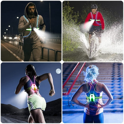 Bright Reflective LED Safety Running Vest