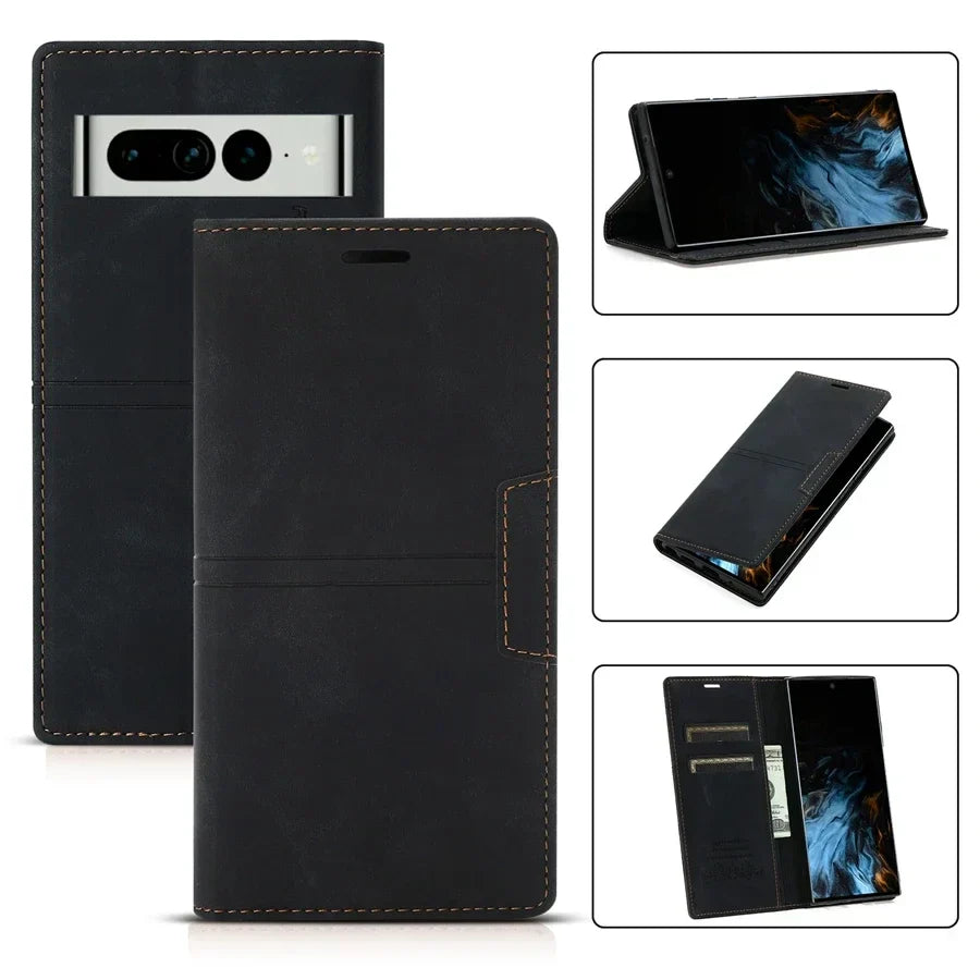 Slim Phone Wallet Case with Secure Snap Shut - Halri