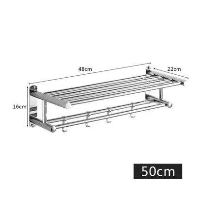 Sleek Stainless Steel Wall Mount Towel Rack