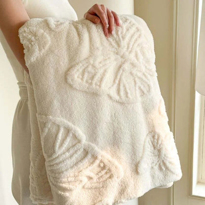 Cozy Plush Throw Blanket with Colorful Butterfly Pattern
