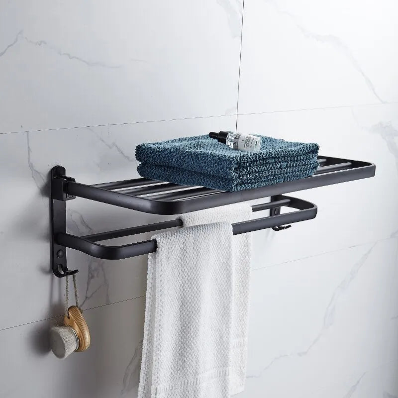 Compact Foldable Aluminum Towel Holder - Halri