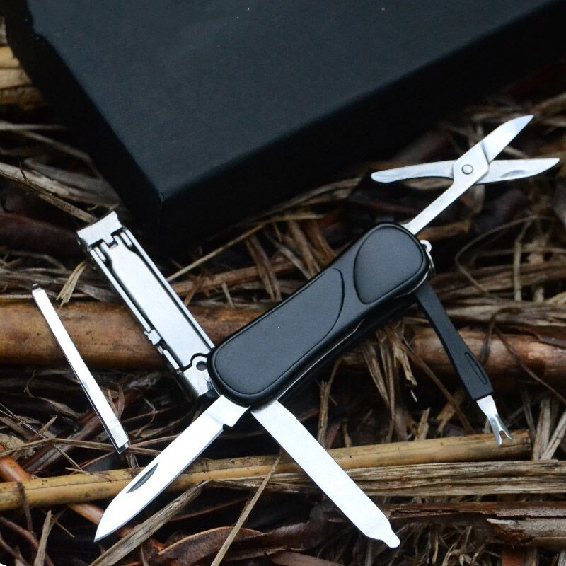 Portable 10in1 Multitool Keychain Steel EDC Kit