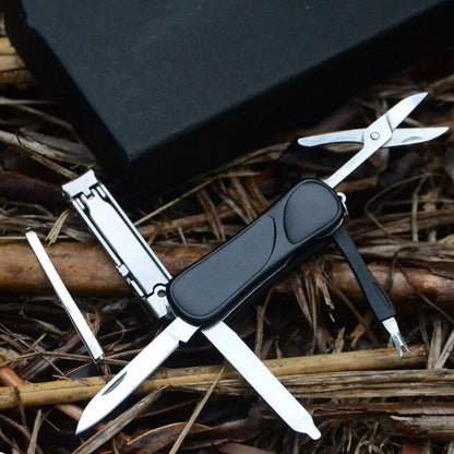 Portable 10in1 Multitool Keychain Steel EDC Kit
