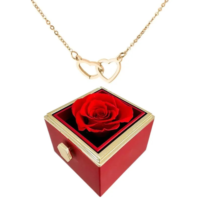 Lovely Double Heart Pendant Necklace Gift Set - Halri
