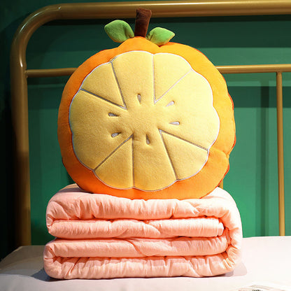 Cozy Fruit Portable Foldable Blanket Pillow