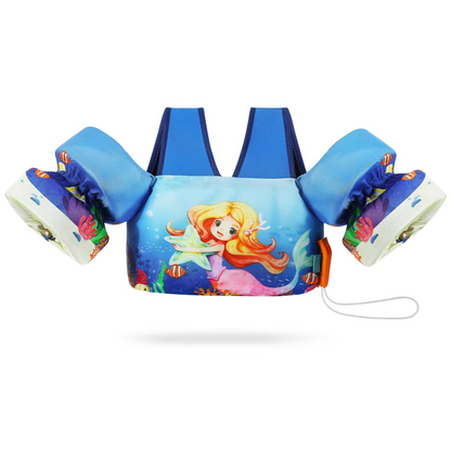 Children's Swim Vest with Floats and Safety Whistle