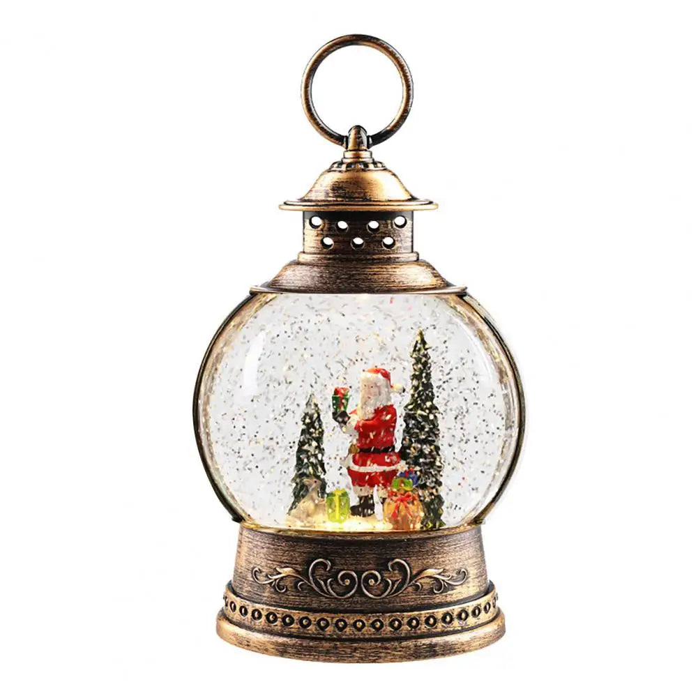 Traditional Christmas Snow Globe Table Lamp - Halri
