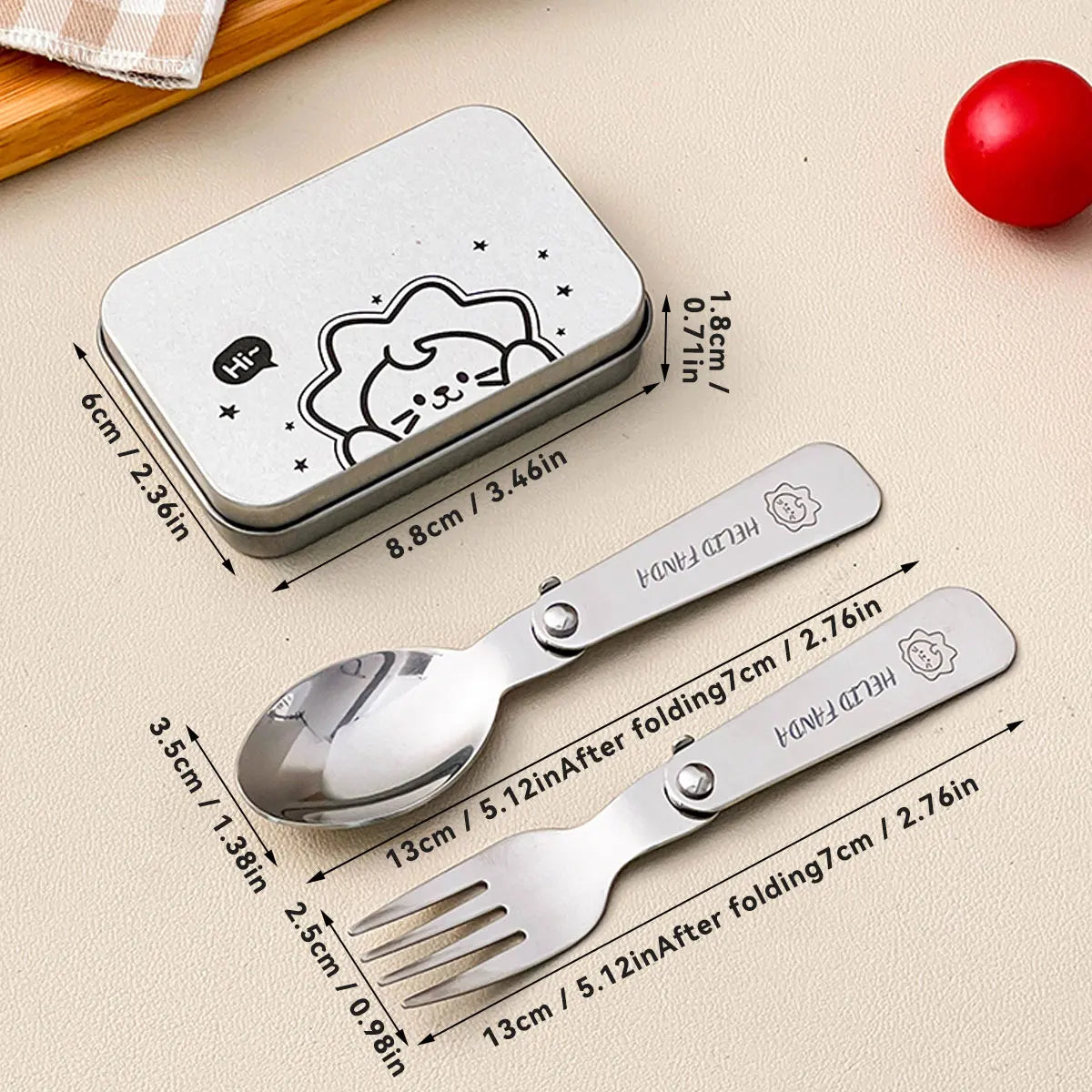 Portable Camping Utensil Set Stainless Steel 3 Piece - Halri