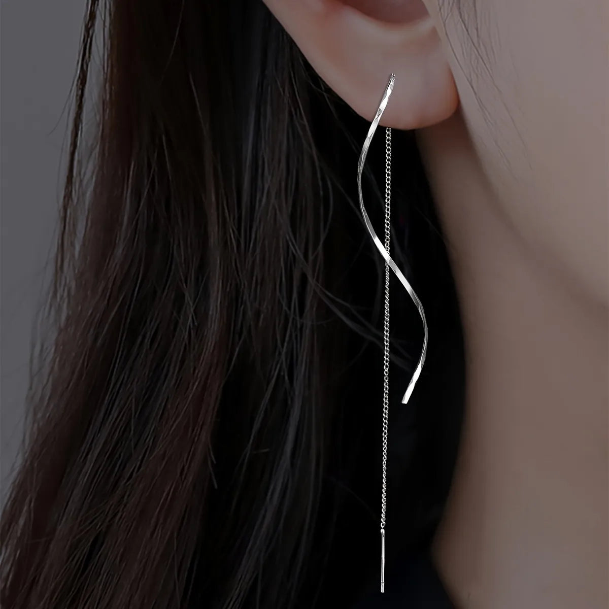 Trendy Wavy Tassel Drop Earrings