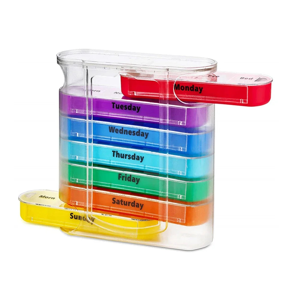 Daily Medication Box 7 Day Planner BPA Free Organizer - Halri