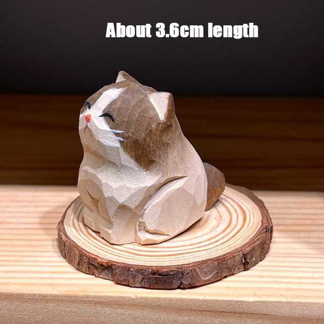 Adorable Handcrafted Wood Pet Animal Figurines
