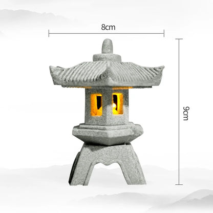 Natural Sandstone Mini Pagoda Garden Decor