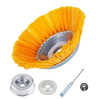 Heavy Duty 8-Inch Weed Trimmer Wheel with Nylon Brush