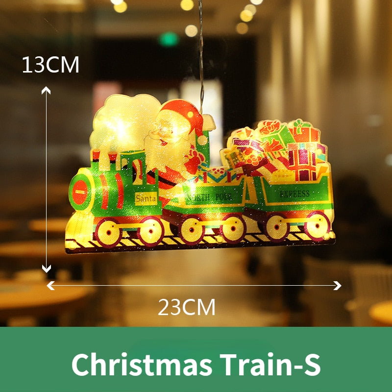 Colorful Holiday Window String Lights