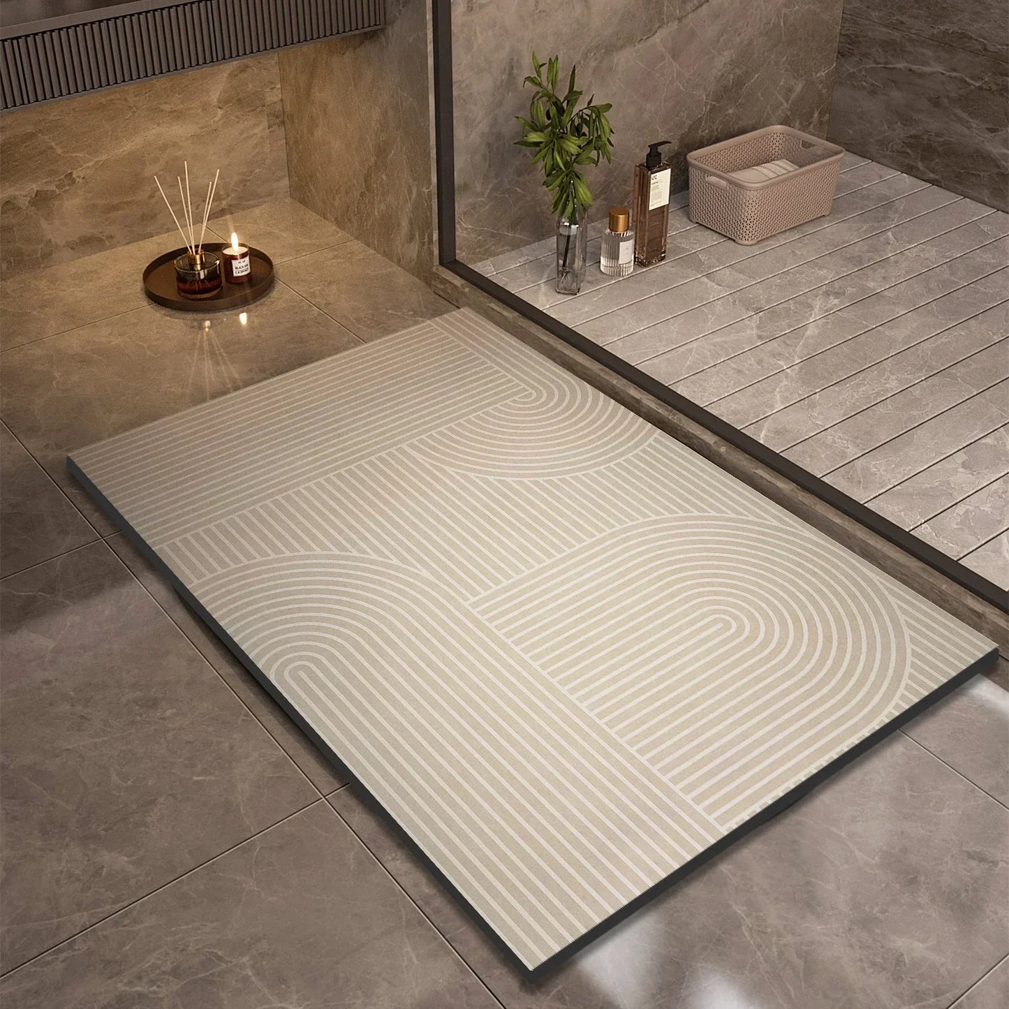 Soft Grip Anti-slip Bath Mat Fast Dry Shower Mat