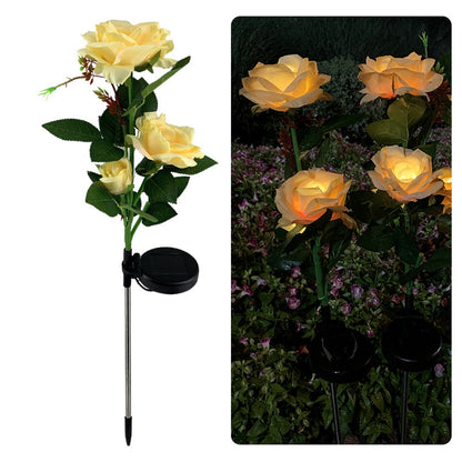 Outdoor LED Garden Rose Lamp