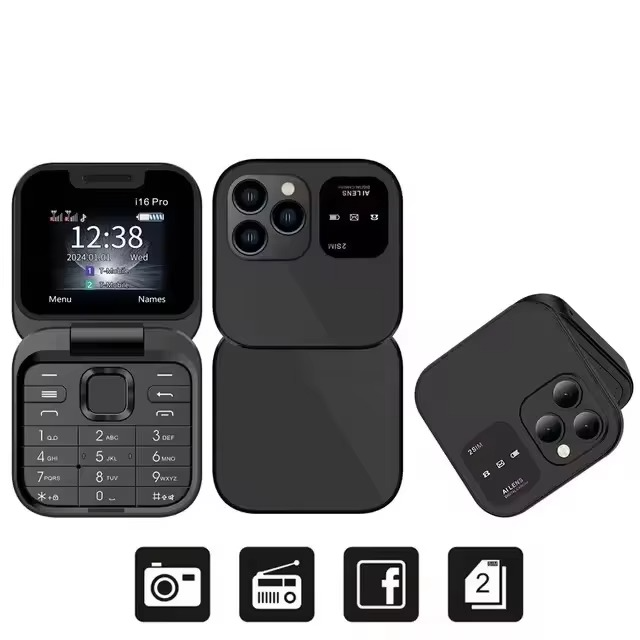 Big Display Dual SIM Flip Phone with Long Battery Life - Halri