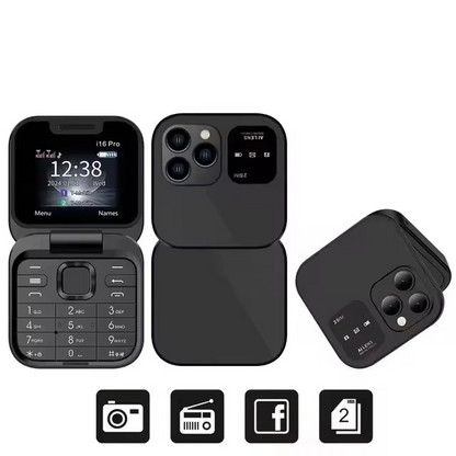 Big Display Dual SIM Flip Phone with Long Battery Life - Halri