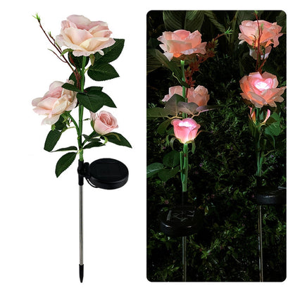 Outdoor LED Garden Rose Lamp