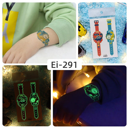 Glowing Fashion Watch Tattoo Sticker