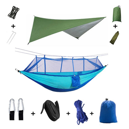 Portable Hammock with Bug Net and Rain Fly