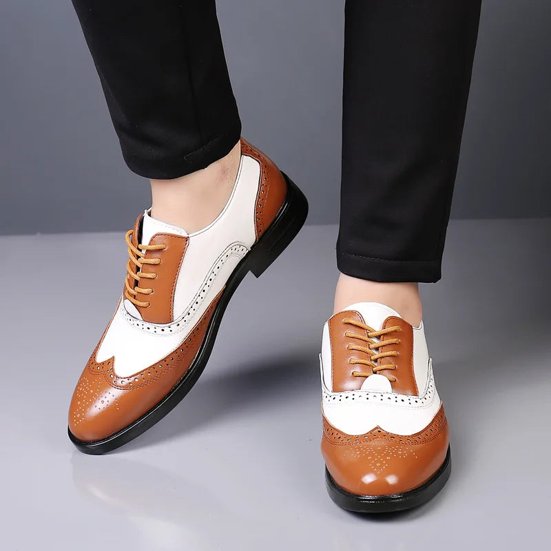 Classic Leather Wingtip Dress Shoe - Halri