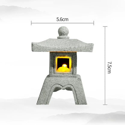 Natural Sandstone Mini Pagoda Garden Decor