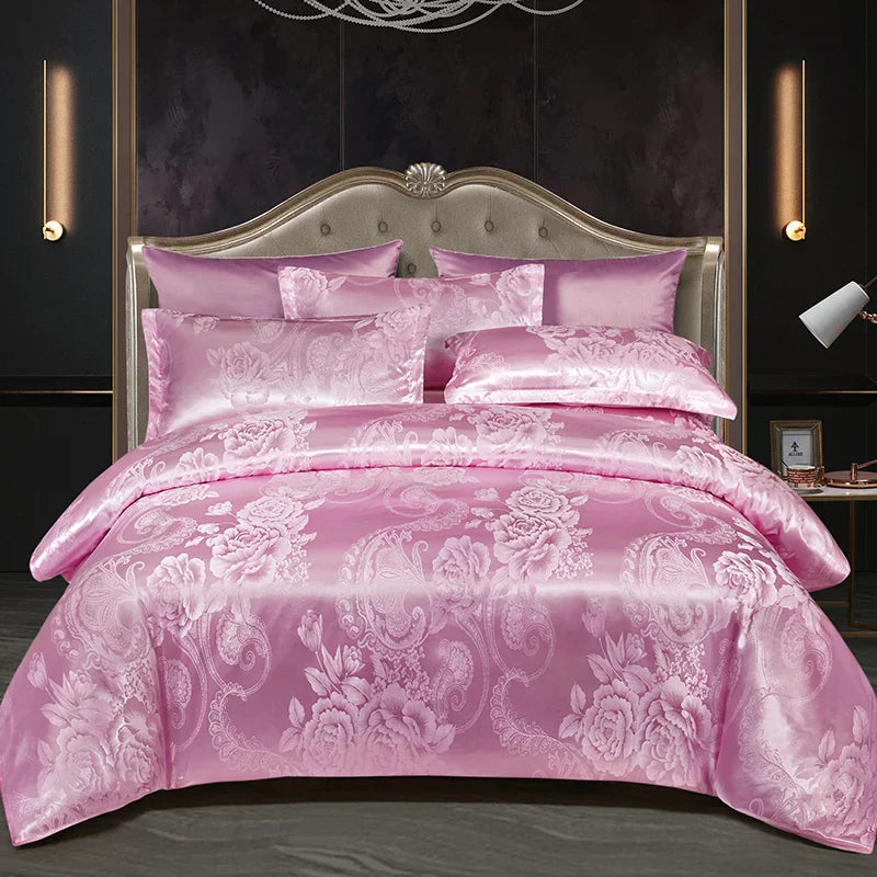Elegant Soft Gold Blue Duvet Cover