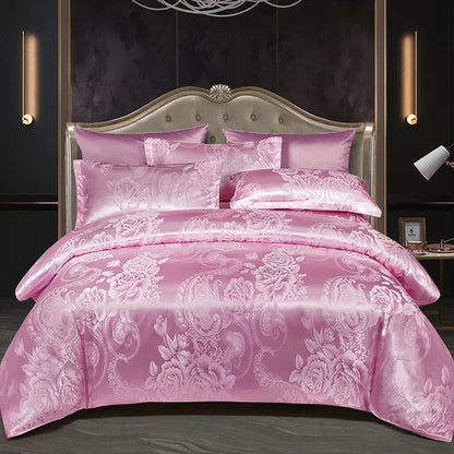 Elegant Soft Gold Blue Duvet Cover