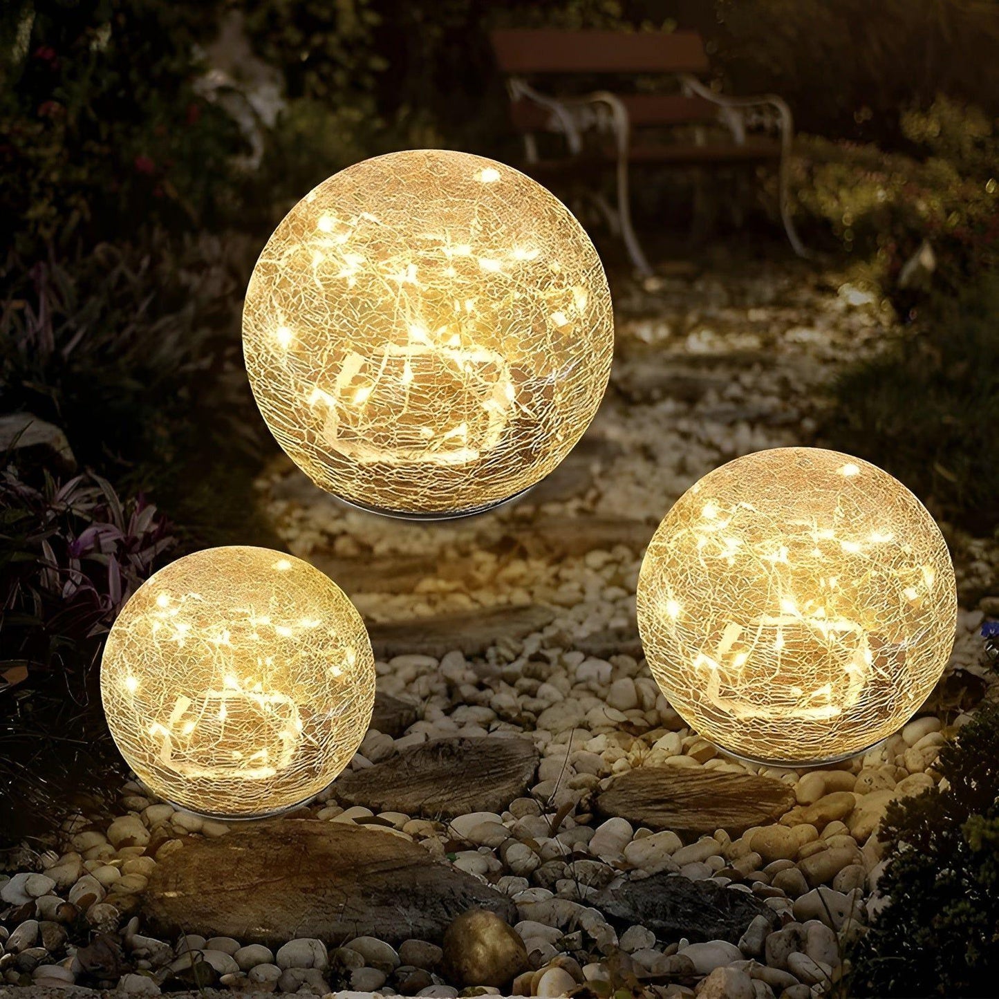 Solar Powered Garden Lamp | Warm White Outdoor Light