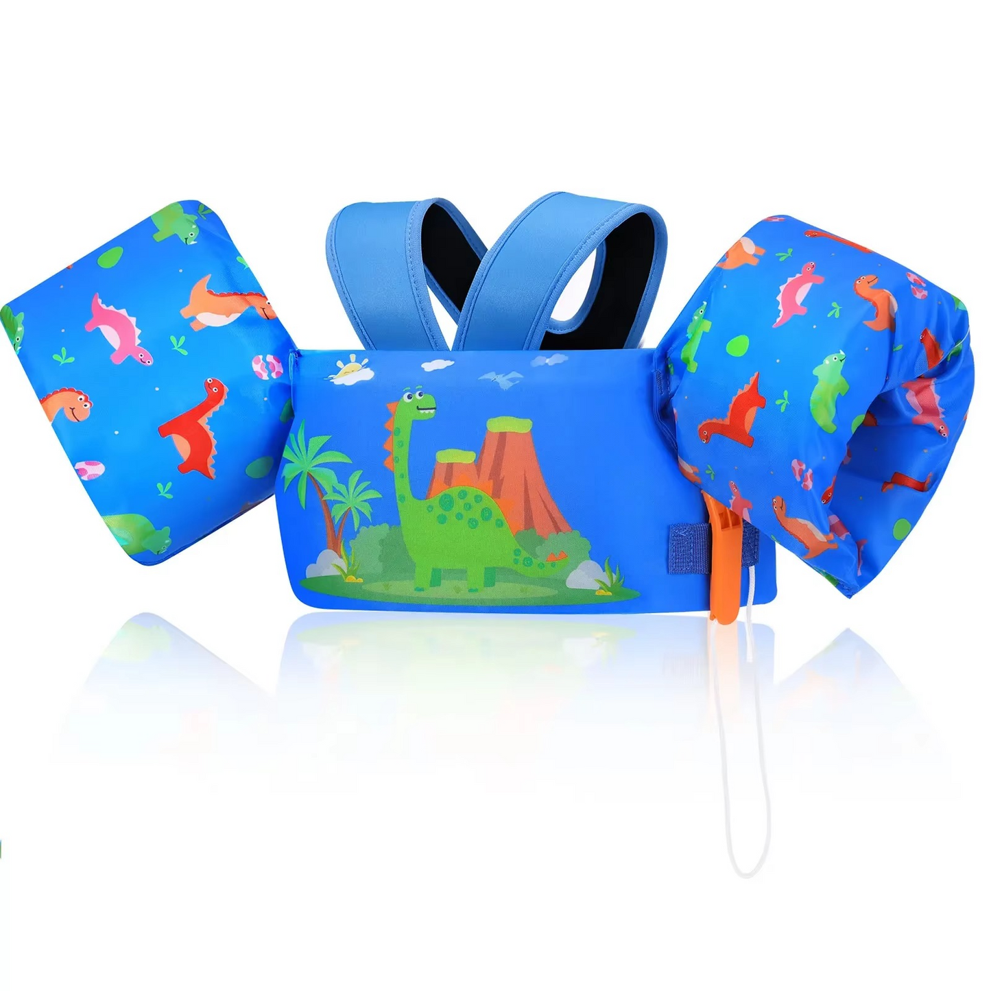 Children's Swim Vest with Floats and Safety Whistle