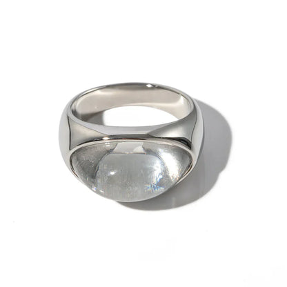 Bold Oval Gemstone Statement Ring