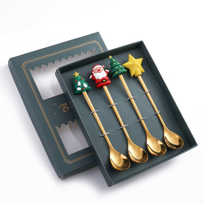 Holiday 4 Piece Merry Christmas Dinner Plate Set