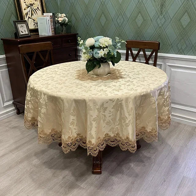 Elegant Floral Pattern Tablecloth