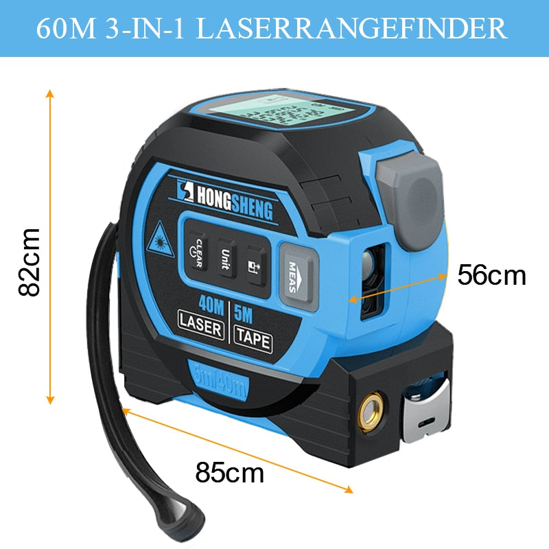 Multifunctional 3-in-1 Digital Laser Tape Measure