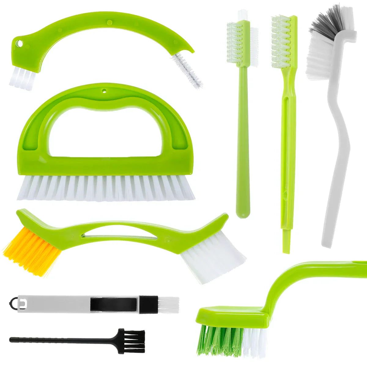 Effective 9-Piece Scrub Brush Set for Bath & Kitchen - Halri