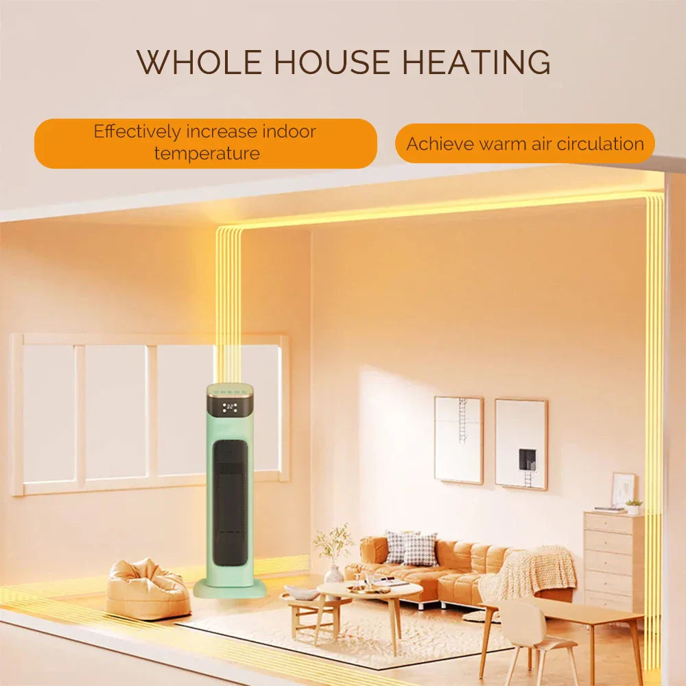 Compact Electric Space Heater with Thermostat and Remote - Halri