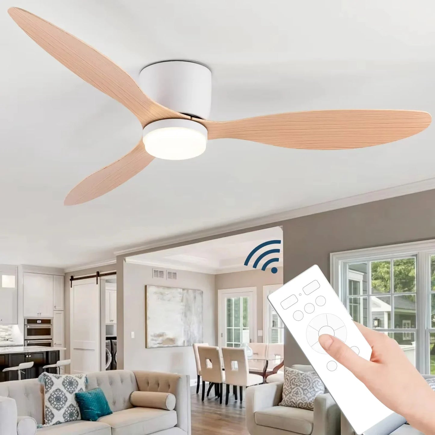 Modern Ceiling Fan With Lamp Nordic Style