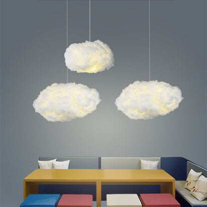 Airy White Cotton Pendant Light for Warm Glow