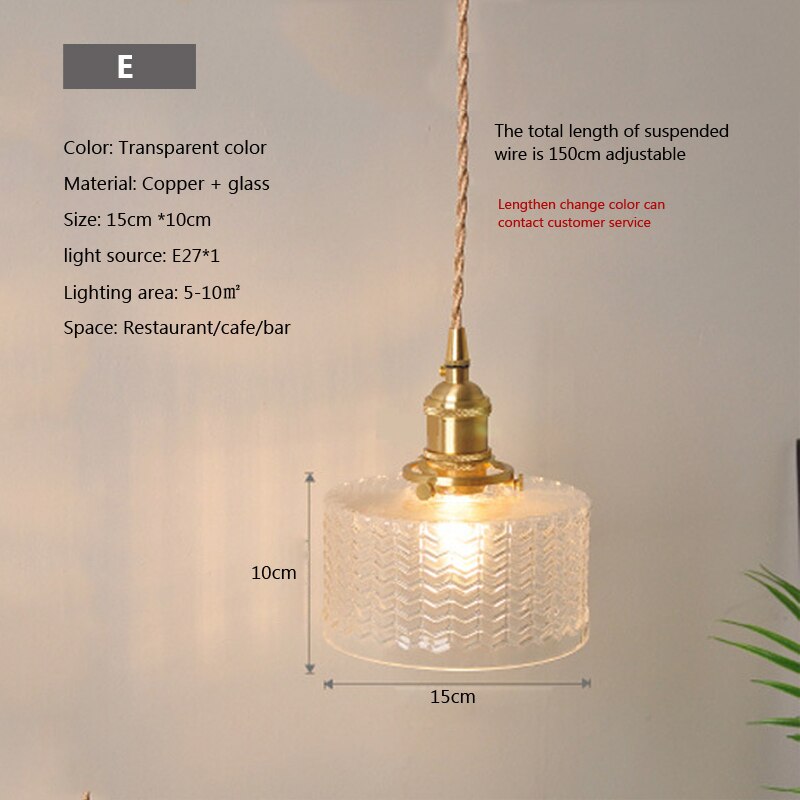 Clear Glass Modern Pendant Light