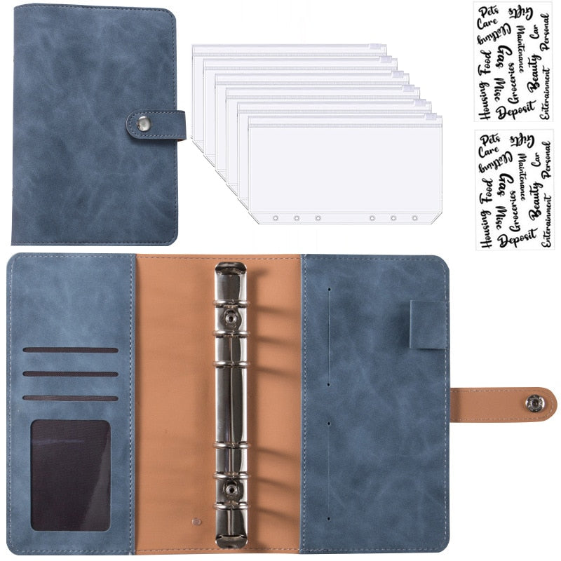 Practical Leather Wallet Notebook Expense Tracker - Halri