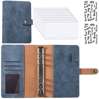 Practical Leather Wallet Notebook Expense Tracker - Halri
