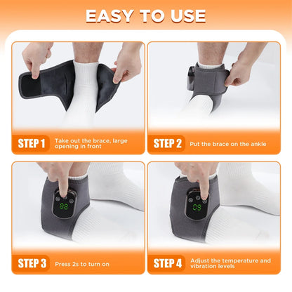 Fast Relief Ankle Massager with Heat and Vibration